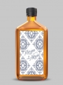 Etiquetas adhesiva botella azulejo francés