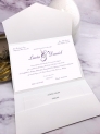 Invitación carpeta con solapas lavanda
