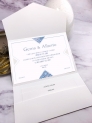 Invitación carpeta con solapas azulejos