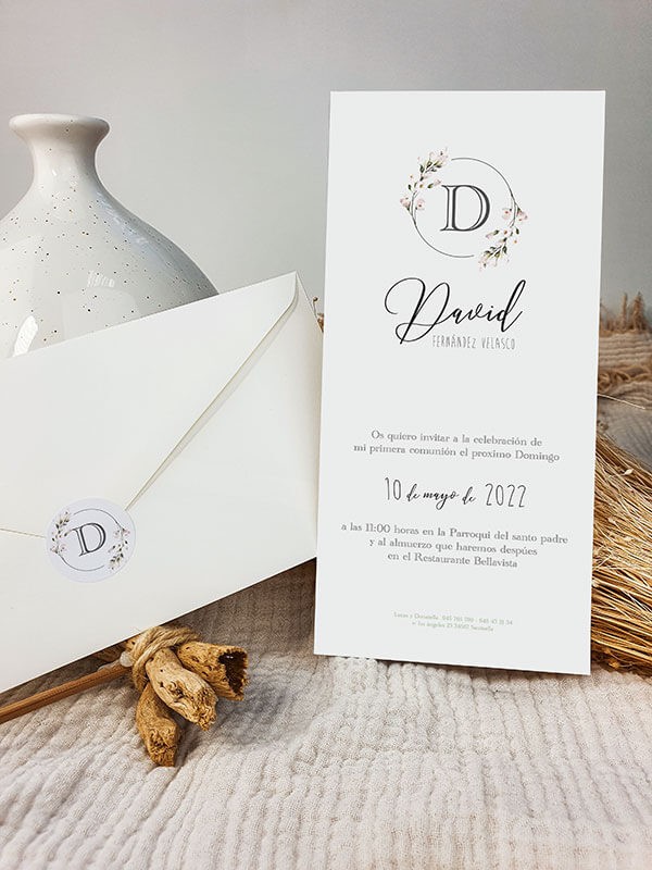 Recordatorio comunión americano David