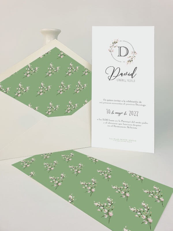 Recordatorio comunión americano David