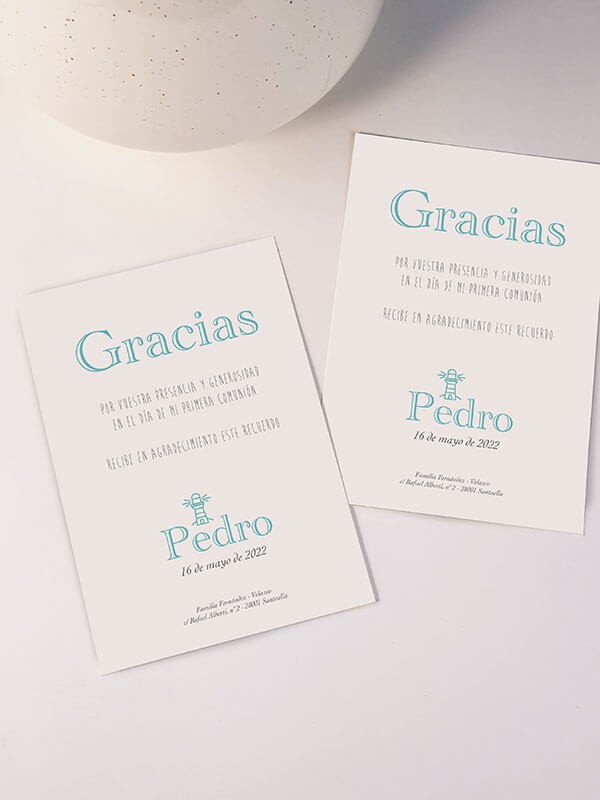 Agradecimiento comunión Faro