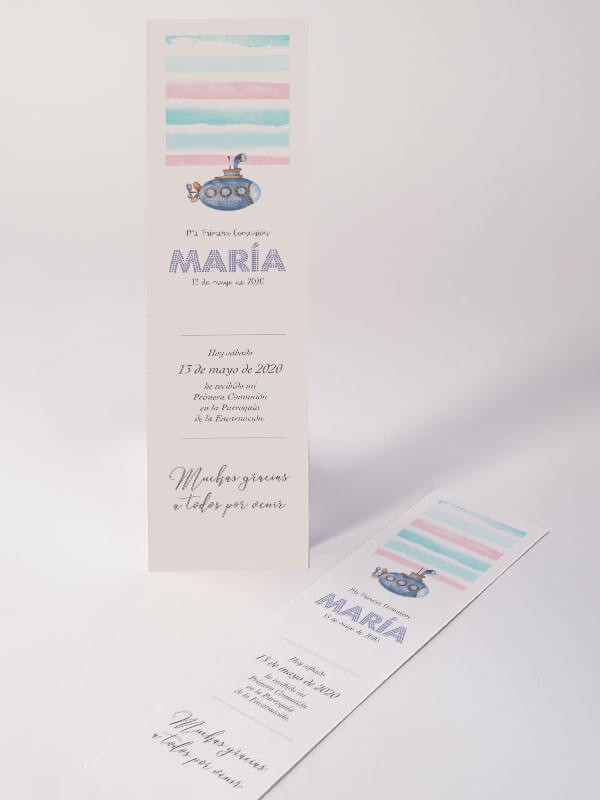 Marcapáginas comunión Submarino