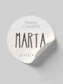 Pegatinas comunión Marta