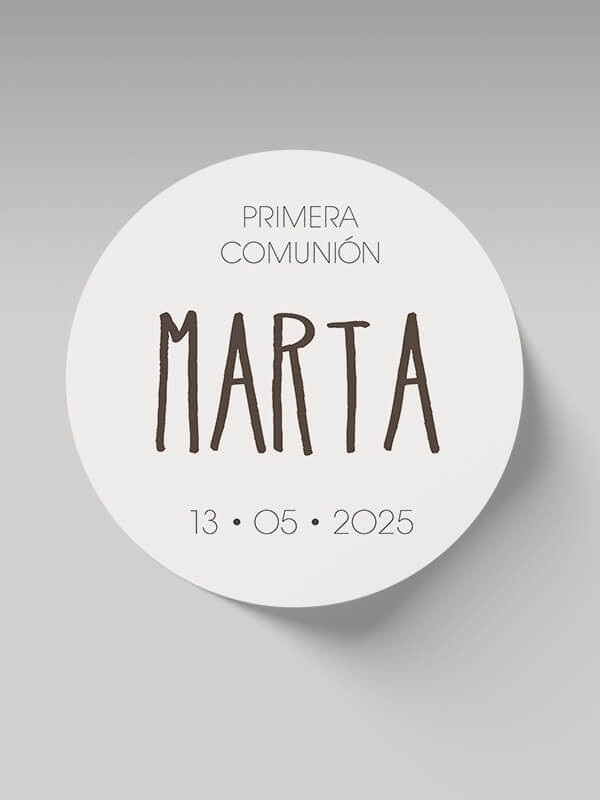 Pegatinas comunión Marta