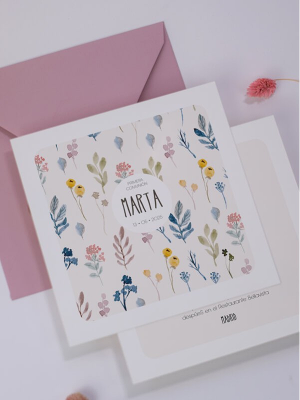 Recordatorio comunión Marta