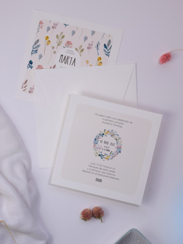Recordatorio comunión Marta