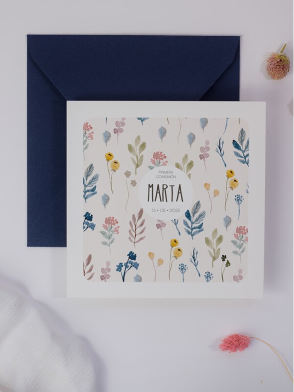 Recordatorio comunión Marta