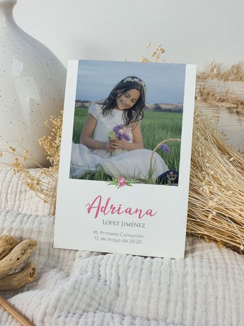 Estampa comunión Bicicleta