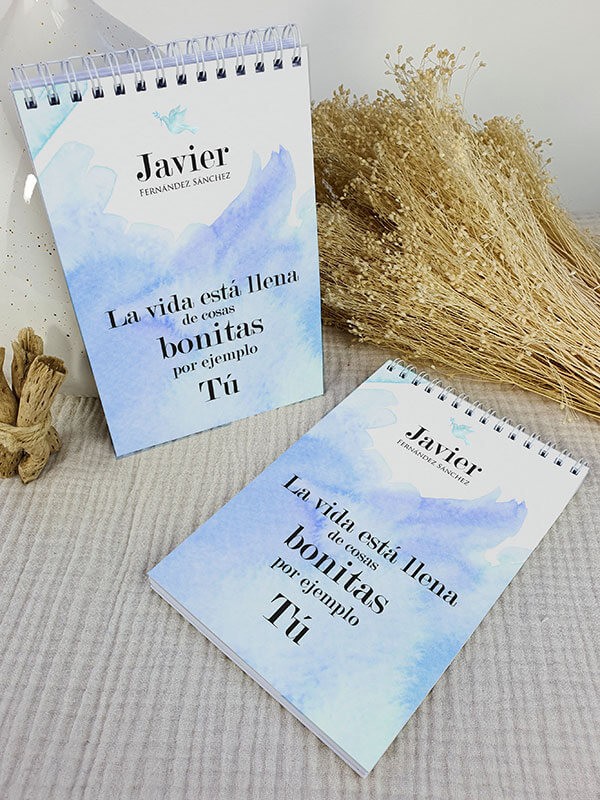 Bloc notas comunión Paloma