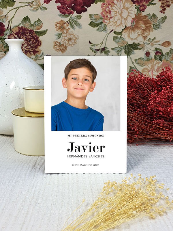 Estampa comunión Paloma