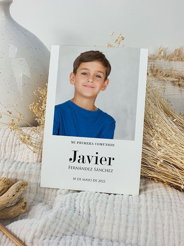 Estampa comunión Paloma