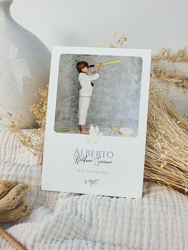 Estampa comunión Alberto