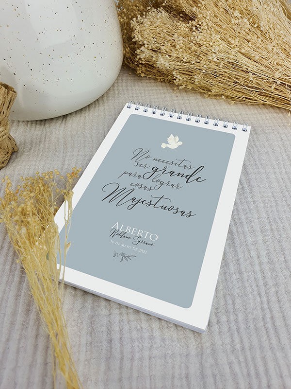 Bloc notas comunión Alberto