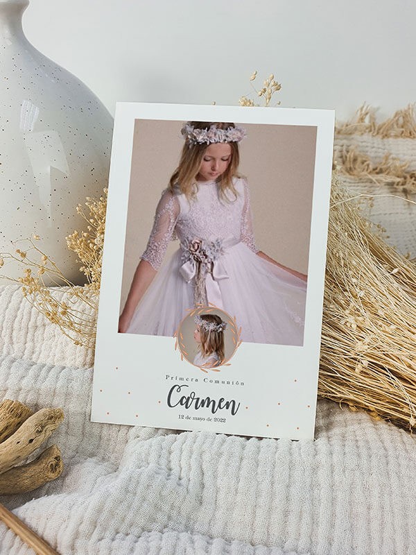 Estampa comunión Carmen