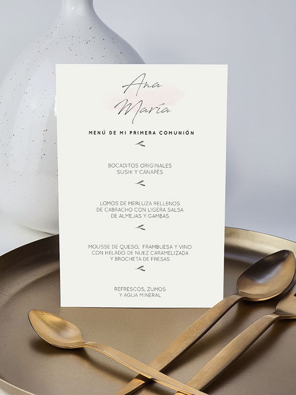 Menú comunión Columpio