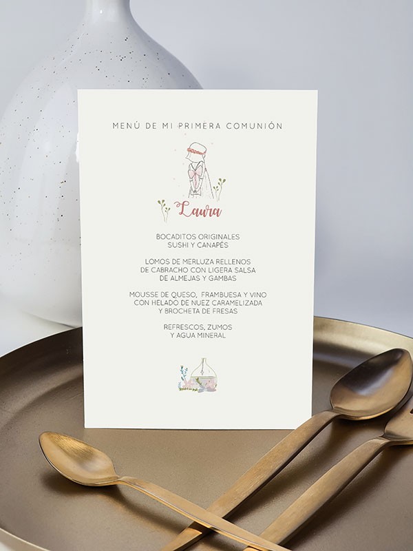 Menú comunión niña