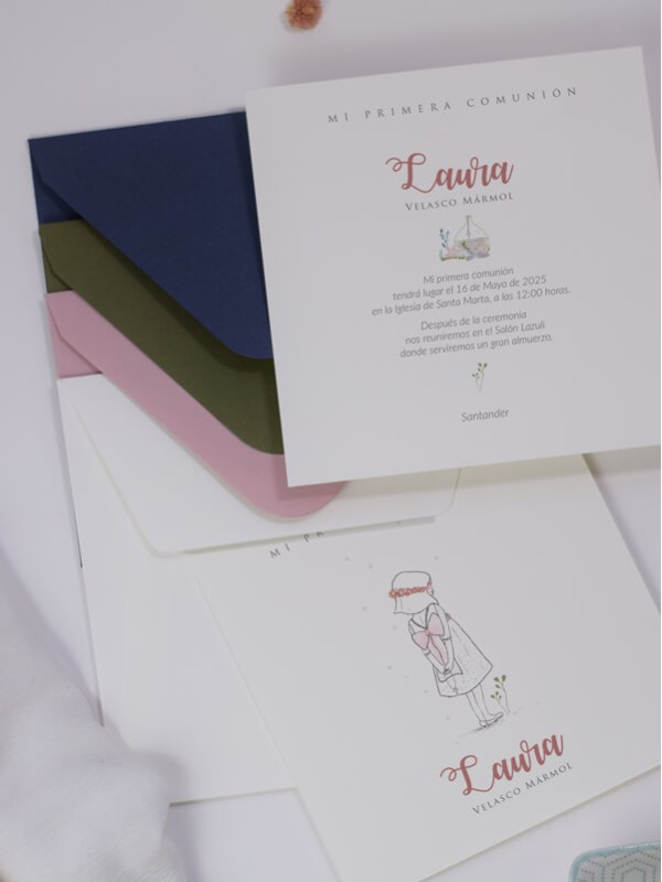 Recordatorio comunión niña