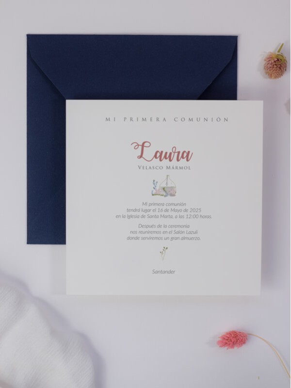 Recordatorio comunión niña