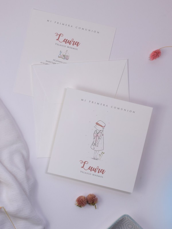 Recordatorio comunión niña