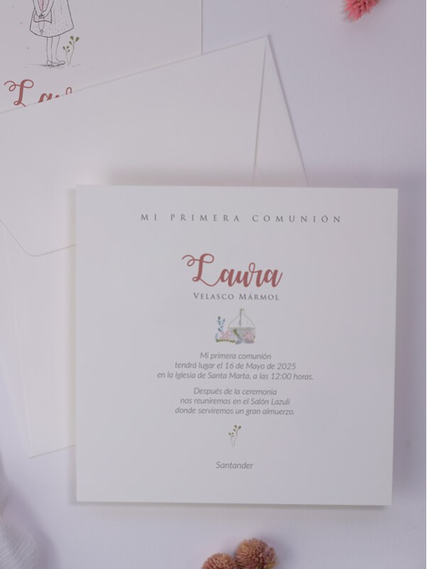 Recordatorio comunión niña
