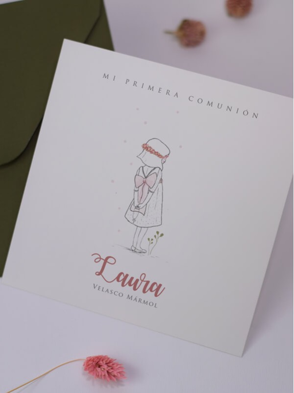 Recordatorio comunión niña