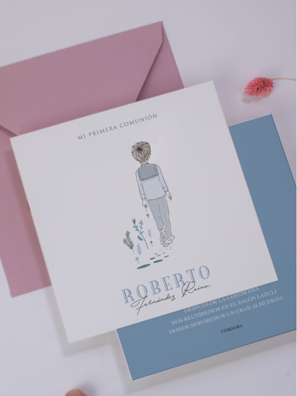 Recordatorio comunión niño
