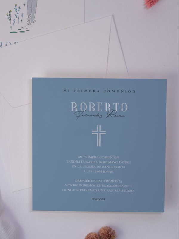 Recordatorio comunión niño