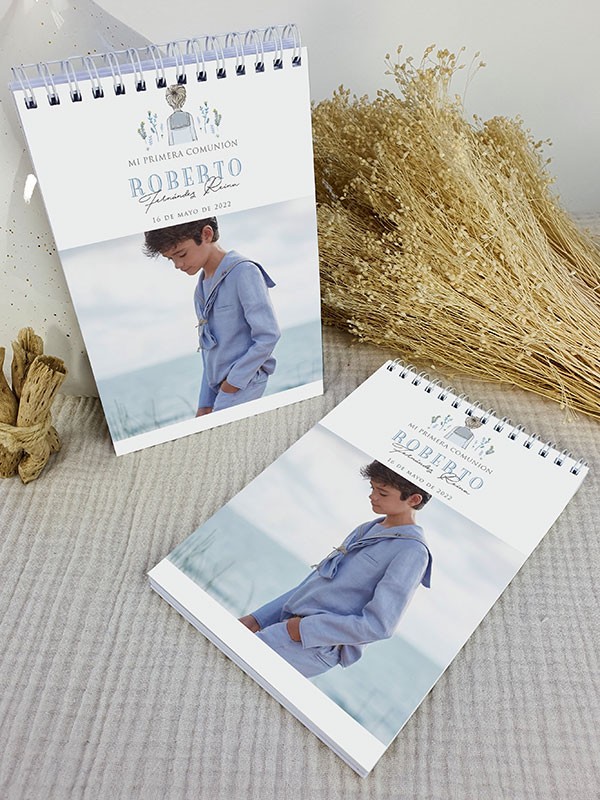 Bloc notas comunión niño
