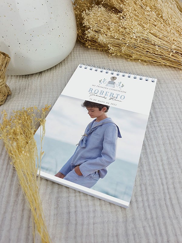 Bloc notas comunión niño
