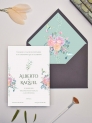 Invitación tarjetón colibrí