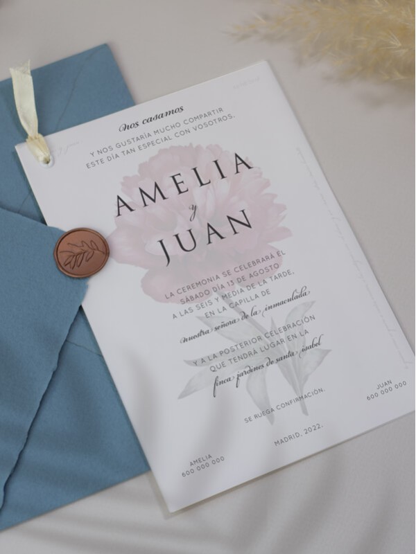 Invitación boda superpuesta...