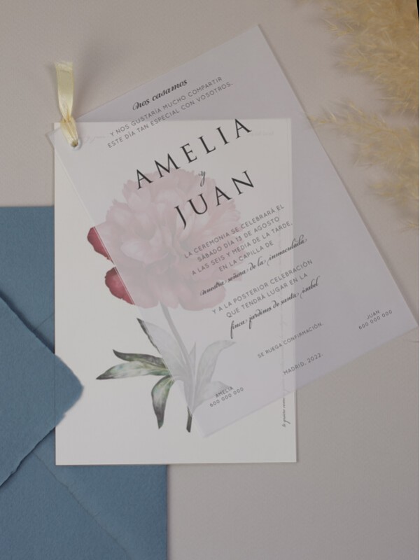 Invitación boda superpuesta...