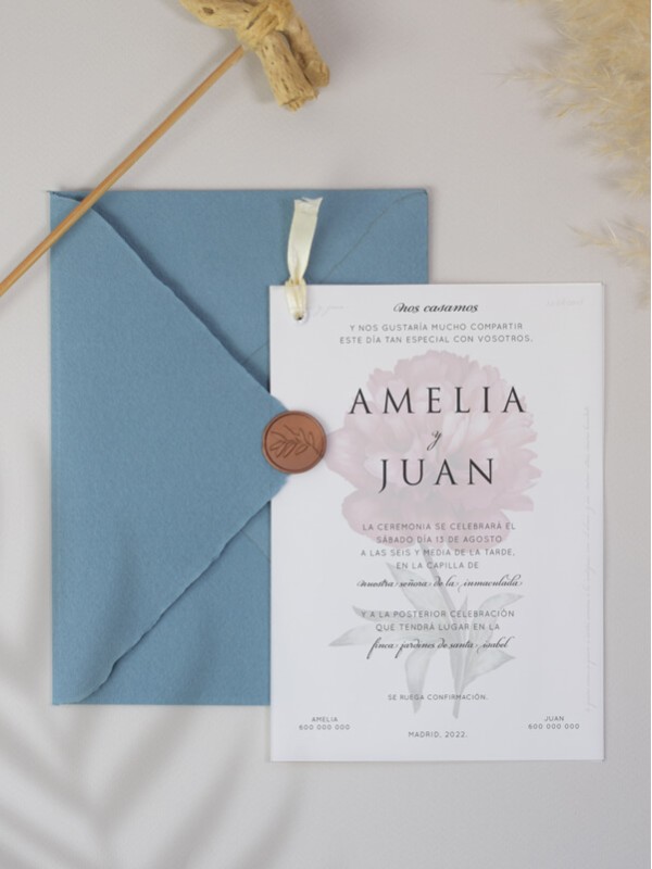 Invitación boda superpuesta...