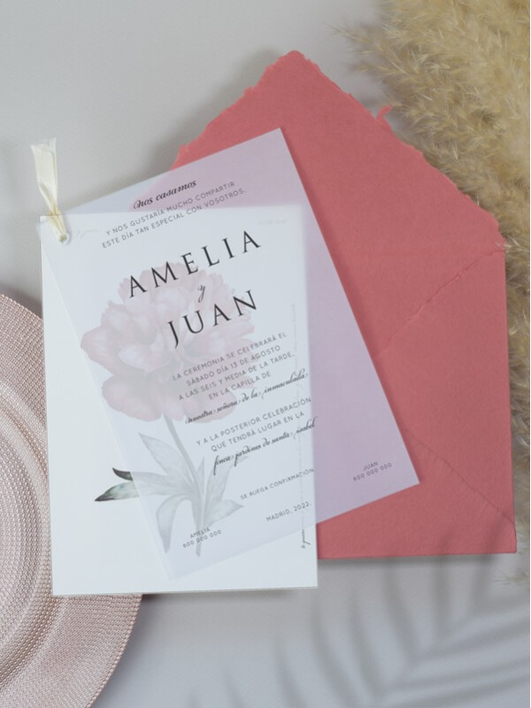 Invitación boda superpuesta...
