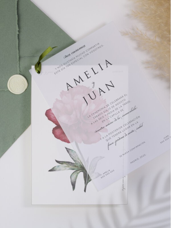 Invitación boda superpuesta...