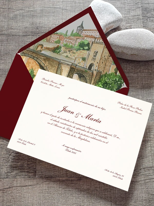 Invitacion boda Acuarela Alcazar de...