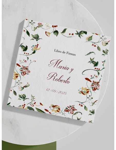 Libro firmas Boda POPPY FLOR