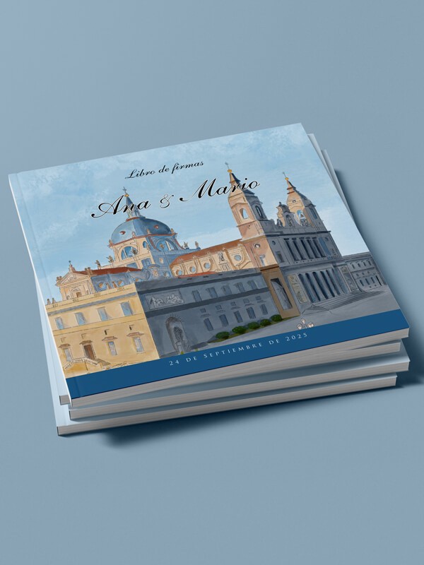 Libro firmas Boda Acuarela Catedral...