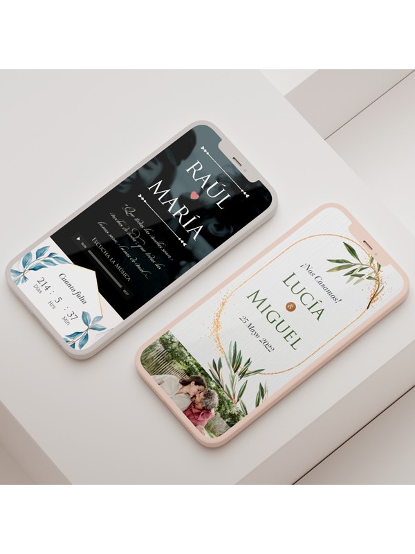 Pack Invitaciones Papel y Digital 75