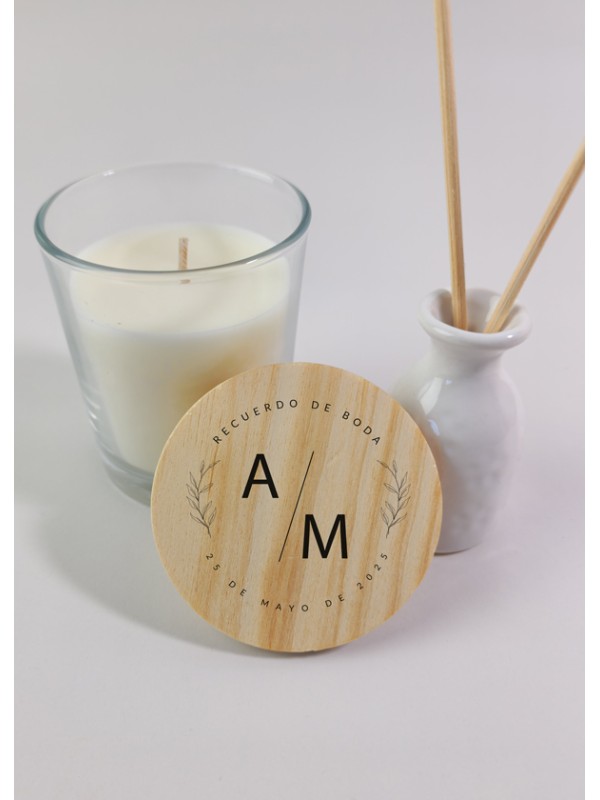 Vela Aromátioca blanca con tapa...