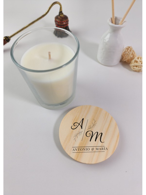 Vela Aromátioca blanca con tapa...
