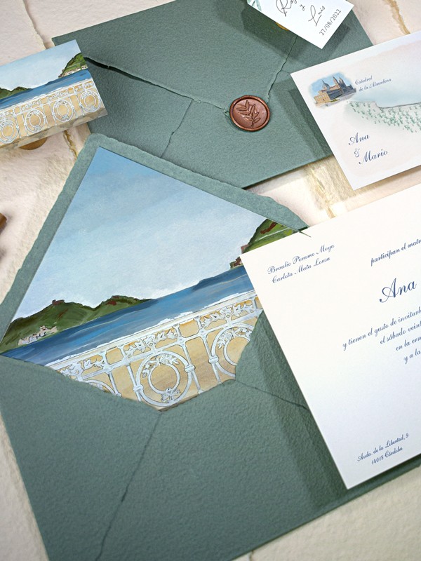 Invitaciones boda acuarela Playa de...