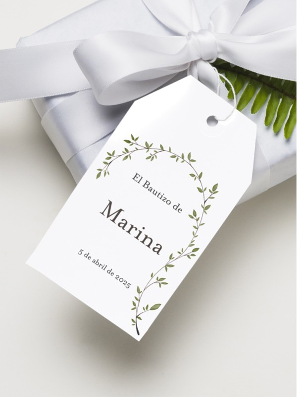Etiquetas bautizo Alma