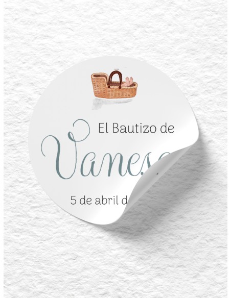 Pegatinas bautizo Baby