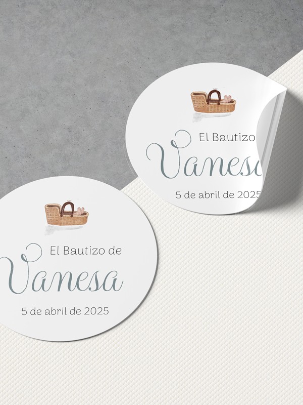 Pegatinas bautizo Baby