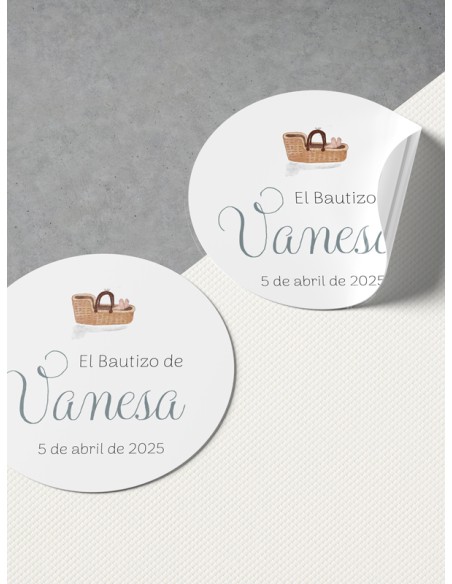 Pegatinas bautizo Baby
