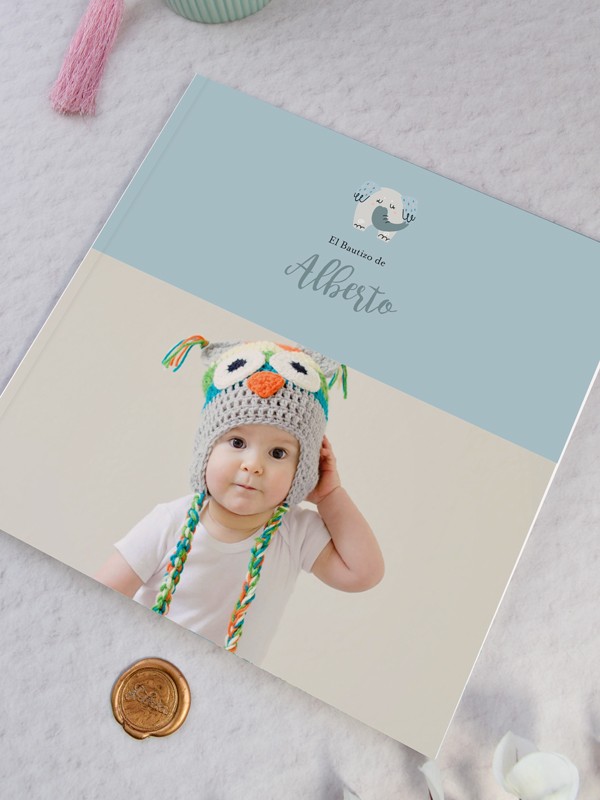Libro firmas Bautizo Elefante