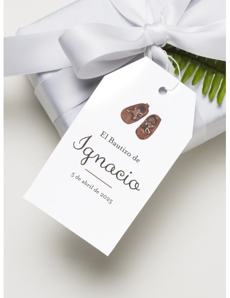 Etiquetas bautizo Traje niño