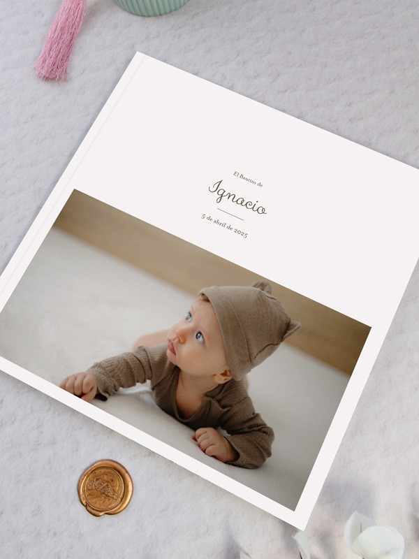 Libro firmas Bautizo traje niño